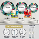 Abstract Mosaic Decorative Mirror - Blocked Abstract - Round Mirror