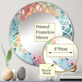 Pink and Teal Enchanted Spills - Abstract Wall Mirror