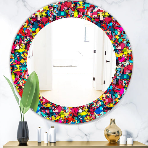 Modern Wall Mirror - Kids Geometric - Printed Mirror