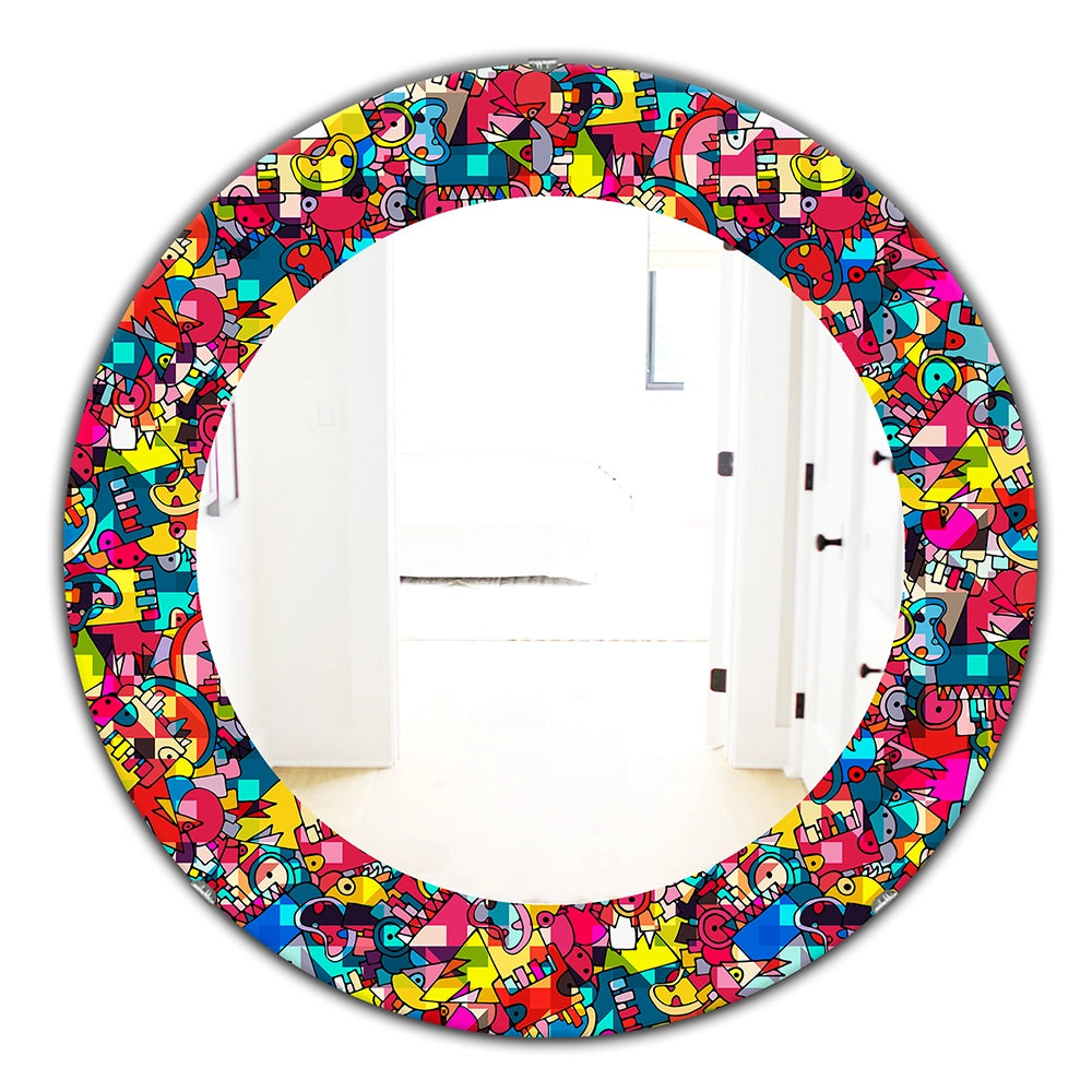 Modern Wall Mirror - Kids Geometric - Printed Mirror
