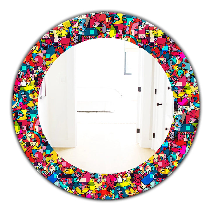 Modern Wall Mirror - Kids Geometric - Printed Mirror