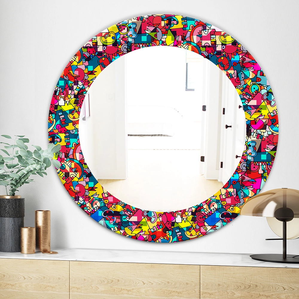Modern Wall Mirror - Kids Geometric - Printed Mirror