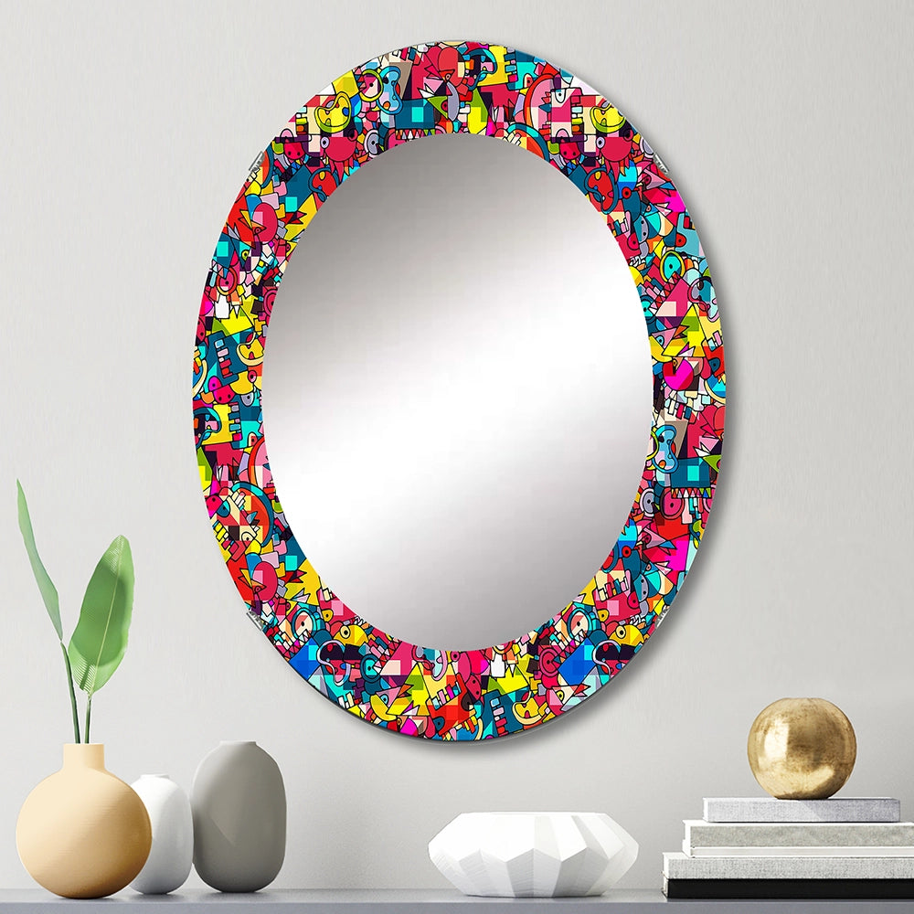 Modern Wall Mirror - Kids Geometric - Printed Mirror
