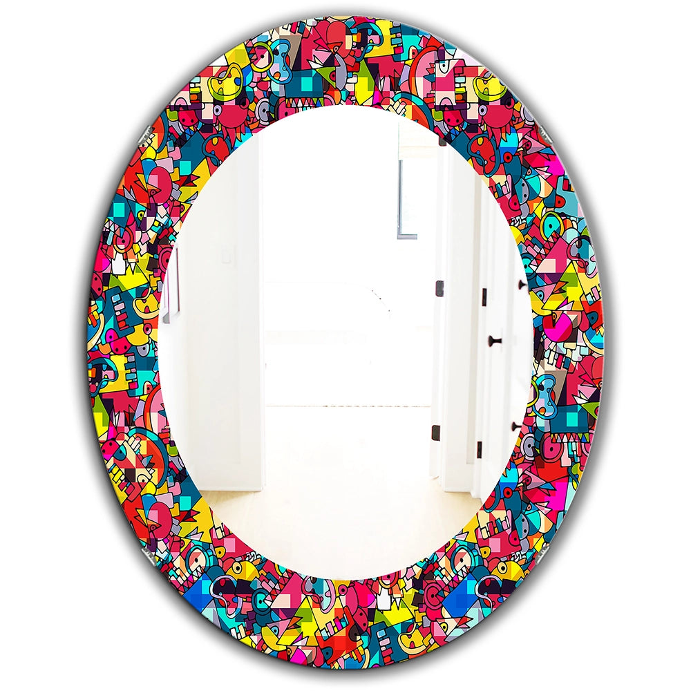 Modern Wall Mirror - Kids Geometric - Printed Mirror