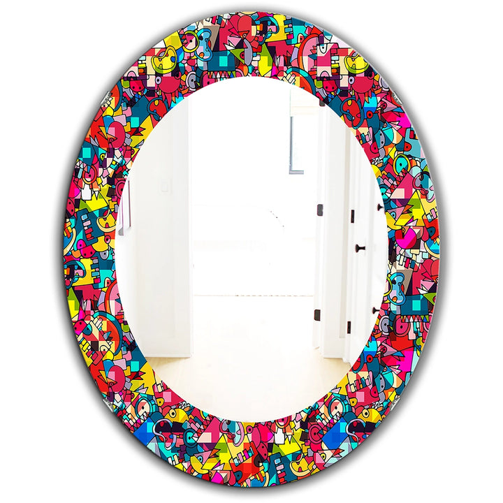 Modern Wall Mirror - Kids Geometric - Printed Mirror