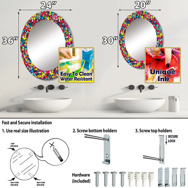 Modern Wall Mirror - Kids Geometric - Printed Mirror
