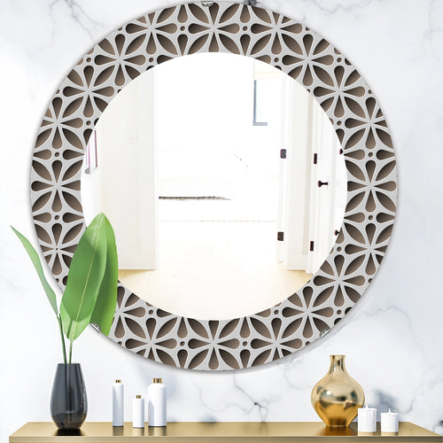 Abstract Large Wall Mirror - Scandinavian - Round Mirror