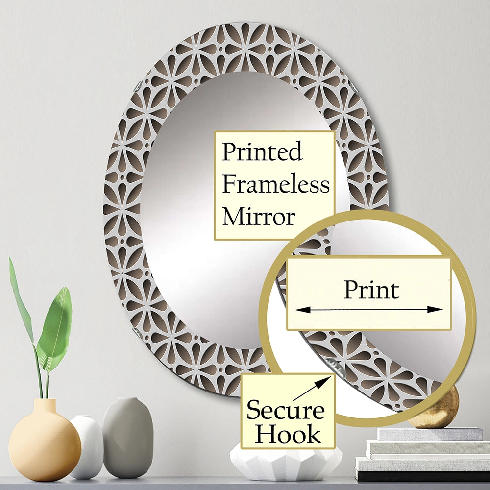 Abstract Large Wall Mirror - Scandinavian - Round Mirror
