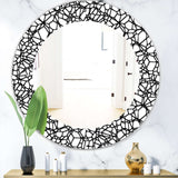 Abstract Mosaic Pattern' Modern Mirror - Oval or Round Wall Mirror