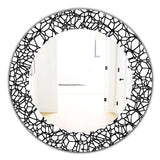 Abstract Mosaic Pattern' Modern Mirror - Oval or Round Wall Mirror