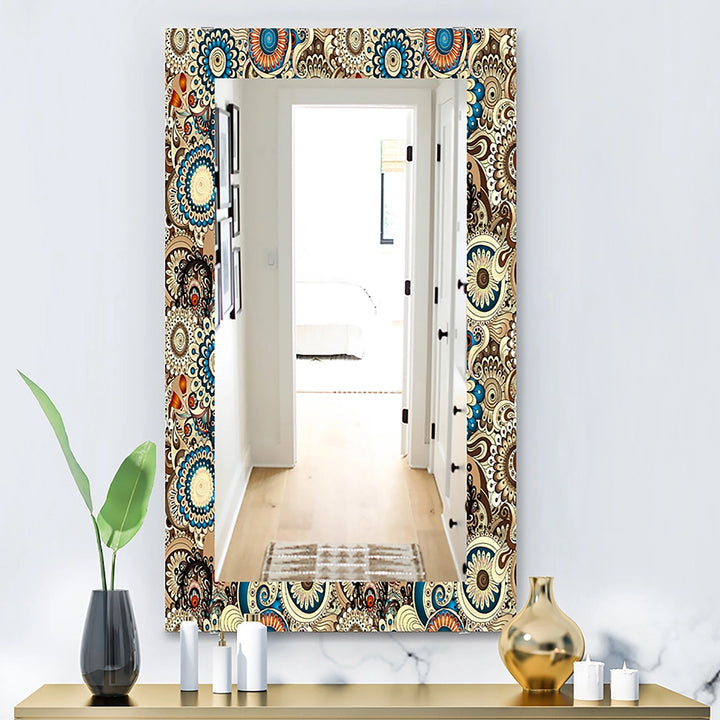 Paisley Rectangle Wall Mirror - The Curated Nomad Paisley - Large Mirror