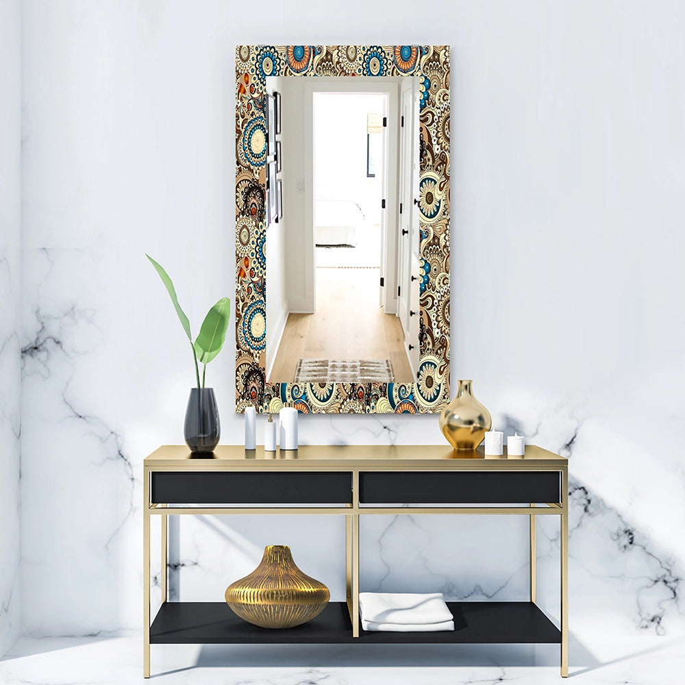 Paisley Rectangle Wall Mirror - The Curated Nomad Paisley - Large Mirror