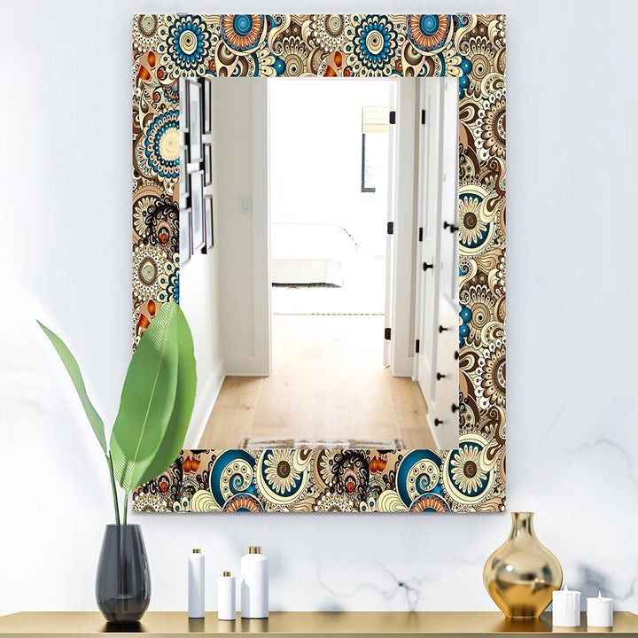 Paisley Rectangle Wall Mirror - The Curated Nomad Paisley - Large Mirror