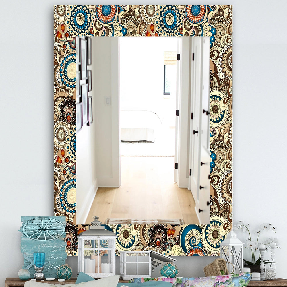 Paisley Rectangle Wall Mirror - The Curated Nomad Paisley - Large Mirror
