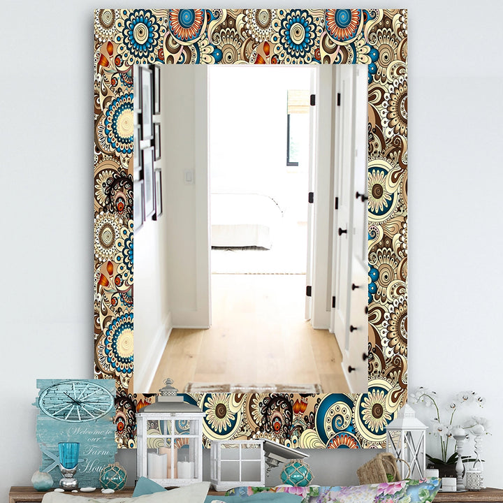 Paisley Rectangle Wall Mirror - The Curated Nomad Paisley - Large Mirror