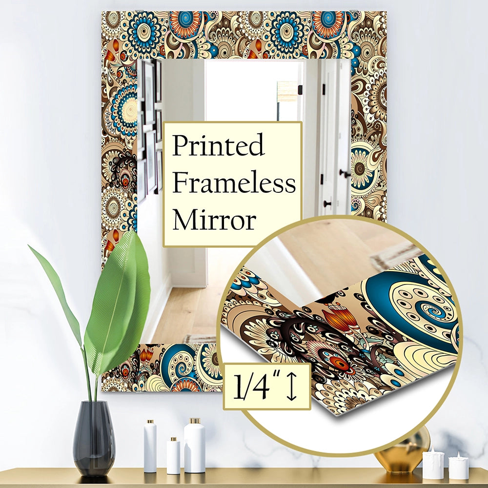 Paisley Rectangle Wall Mirror - The Curated Nomad Paisley - Large Mirror