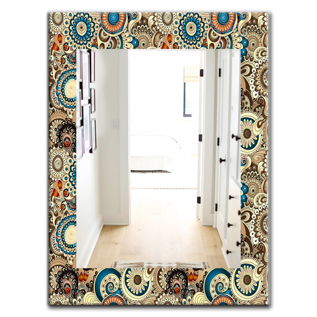 Paisley Rectangle Wall Mirror - The Curated Nomad Paisley - Large Mirror