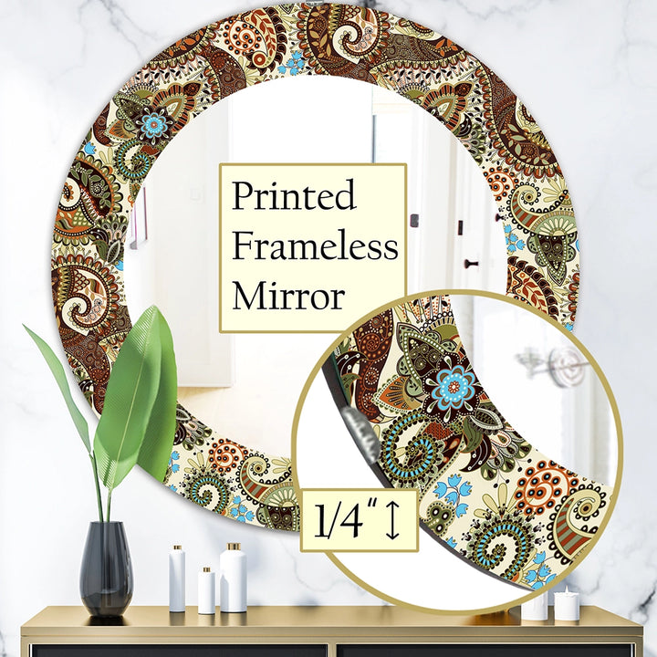 Bohemian Wall Mirror - Paisley - Printed Mirror