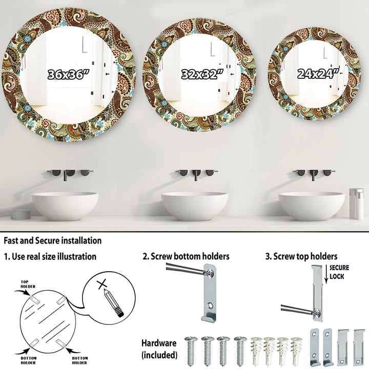 Bohemian Wall Mirror - Paisley - Printed Mirror