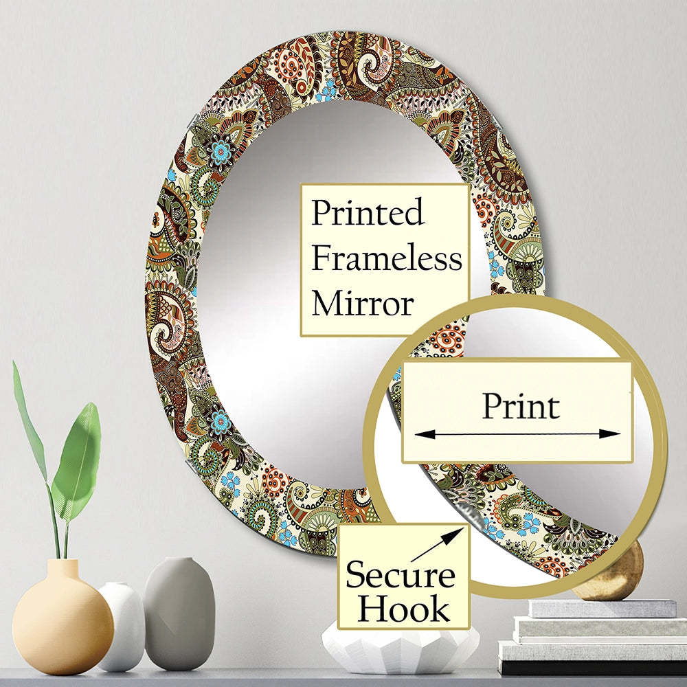 Bohemian Wall Mirror - Paisley - Printed Mirror