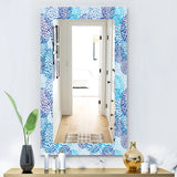 Abstract Rectangle Wall Mirror - Sea Motif Pattern - Large Mirror