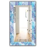 Abstract Rectangle Wall Mirror - Sea Motif Pattern - Large Mirror