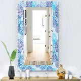 Abstract Rectangle Wall Mirror - Sea Motif Pattern - Large Mirror