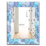 Abstract Rectangle Wall Mirror - Sea Motif Pattern - Large Mirror