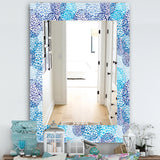 Abstract Rectangle Wall Mirror - Sea Motif Pattern - Large Mirror