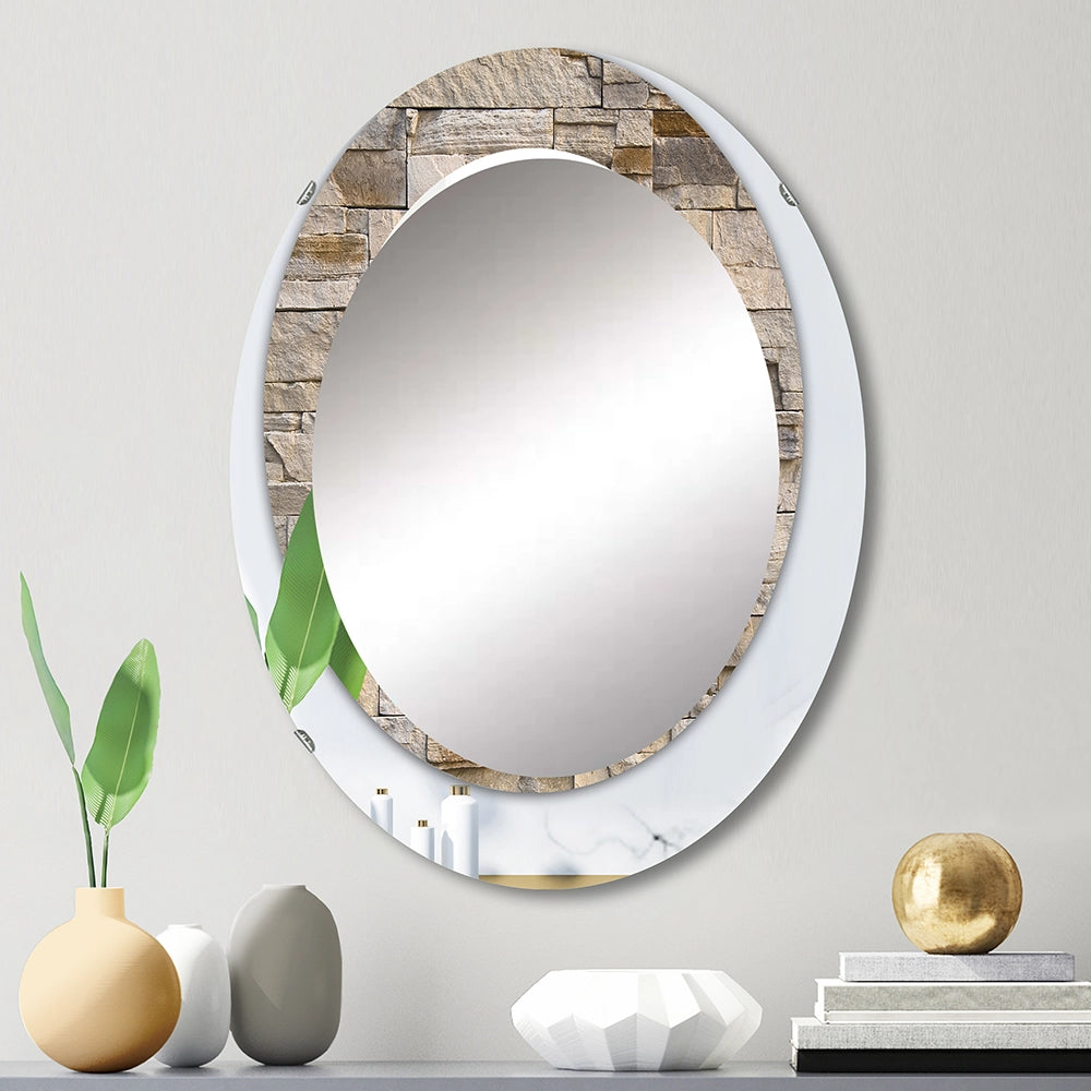 Rustic Stone Wall Mirror - Stone - Decorative Mirror