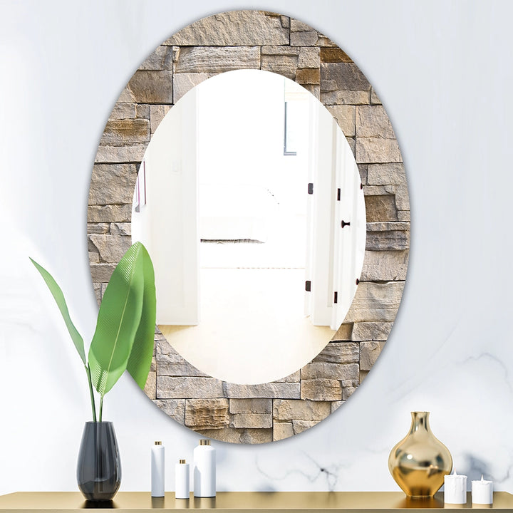 Rustic Stone Wall Mirror - Stone - Decorative Mirror