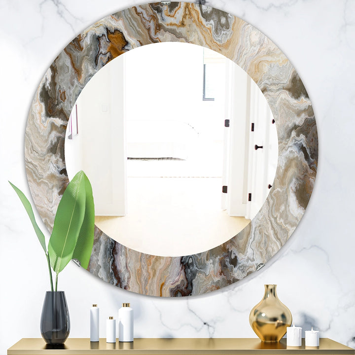 Mid-Century Modern Wall Mirror - Onyx detail Composition - Printed Mirror