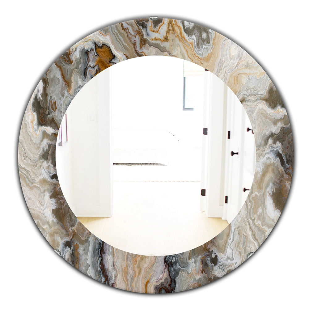 Mid-Century Modern Wall Mirror - Onyx detail Composition - Printed Mirror