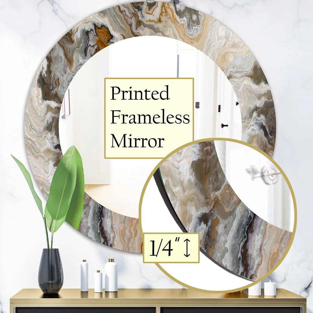 Mid-Century Modern Wall Mirror - Onyx detail Composition - Printed Mirror