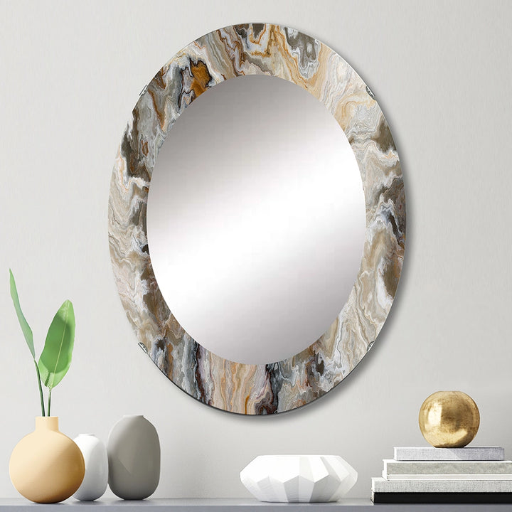 Mid-Century Modern Wall Mirror - Onyx detail Composition - Printed Mirror