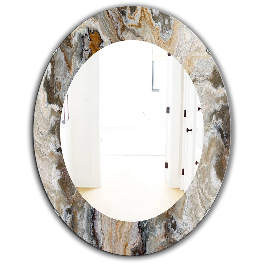 Mid-Century Modern Wall Mirror - Onyx detail Composition - Printed Mirror