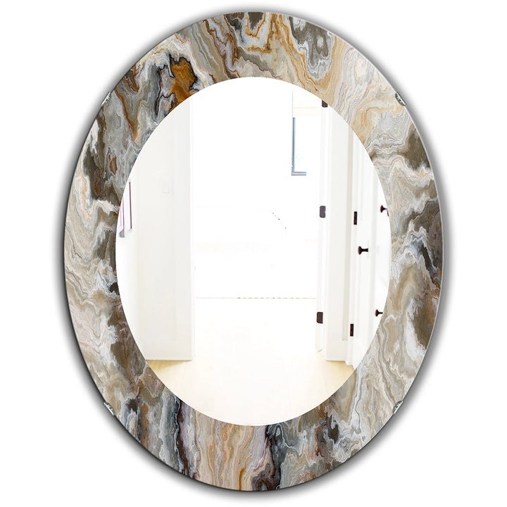 Mid-Century Modern Wall Mirror - Onyx detail Composition - Printed Mirror