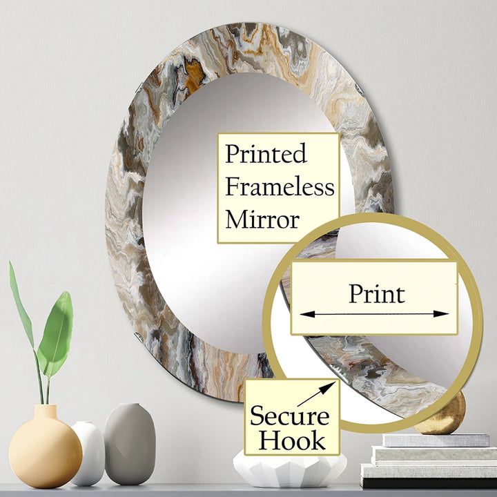 Mid-Century Modern Wall Mirror - Onyx detail Composition - Printed Mirror