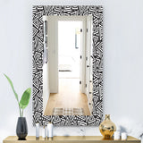 Abstract Rectangle Wall Mirror - Black & White - Large Mirror
