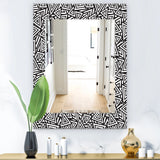 Abstract Rectangle Wall Mirror - Black & White - Large Mirror