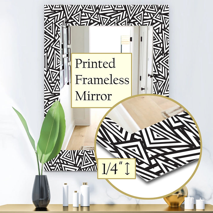 Abstract Rectangle Wall Mirror - Black &amp; White - Large Mirror