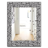 Abstract Rectangle Wall Mirror - Black & White - Large Mirror