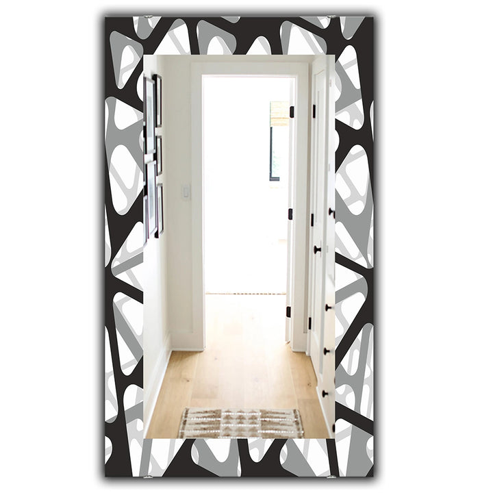 Modern Decorative Mirror - Black &amp; White - Rectangle Mirror