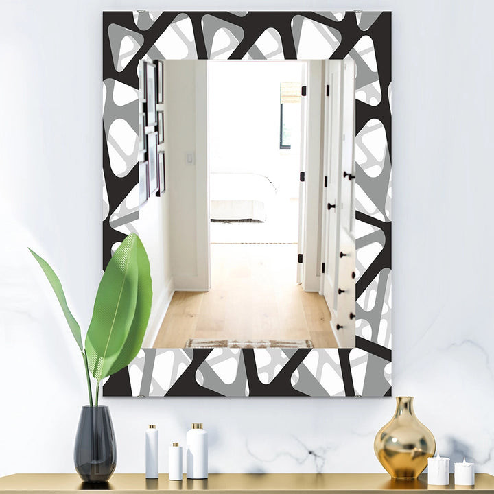 Modern Decorative Mirror - Black &amp; White - Rectangle Mirror
