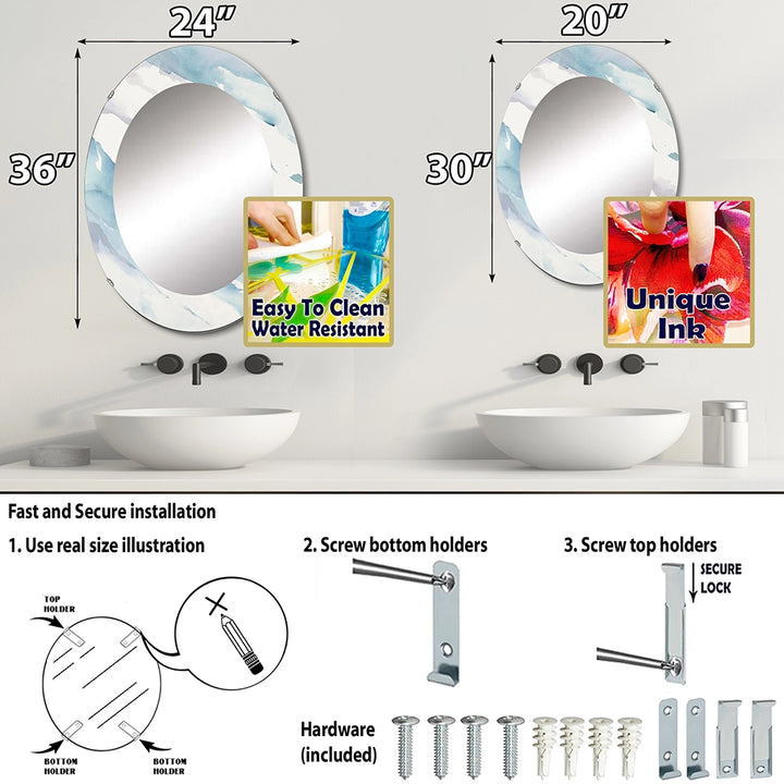 Traditional Decorative Mirror - Modern Abstract Drift - Large Wall Mirror