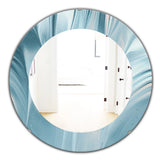 Abstract Wall Mirror - Blue Modern Water III - Printed Mirror