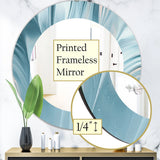 Abstract Wall Mirror - Blue Modern Water III - Printed Mirror