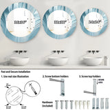 Abstract Wall Mirror - Blue Modern Water III - Printed Mirror