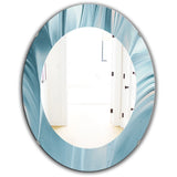 Abstract Wall Mirror - Blue Modern Water III - Printed Mirror
