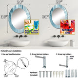 Abstract Wall Mirror - Blue Modern Water III - Printed Mirror